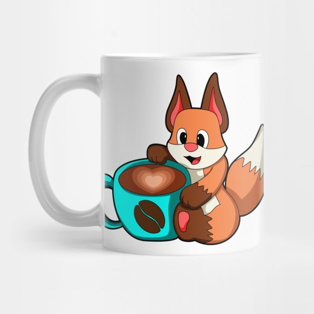 Fox with Cup of Coffee by Markus Schnabel